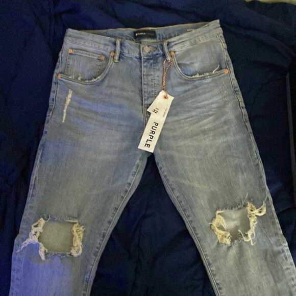 purple jeans
